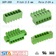 pluggable male and female terminal block 3.5 mm